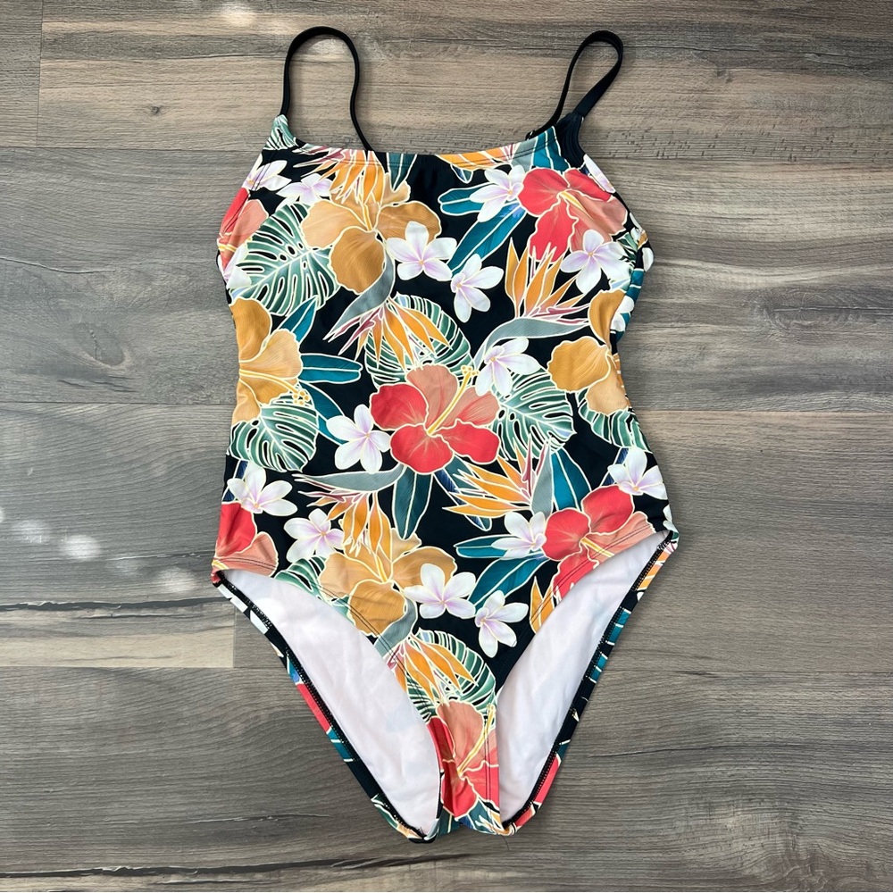 Hurley Women's One Piece Tropical Floral Swimsuit Size Medium